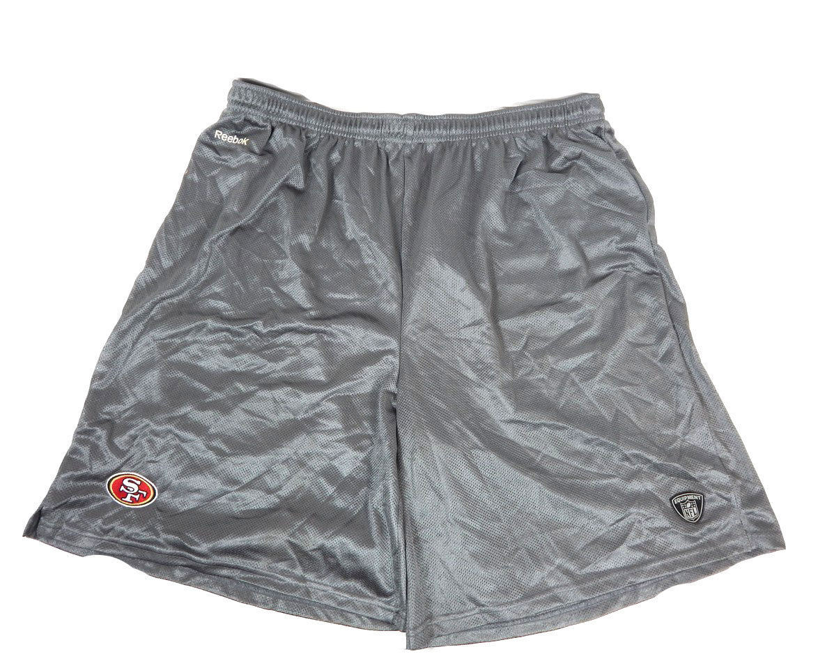2005 Mens San Francisco 49ers Team Issued Graphite Football Shorts Reebok 2XL
