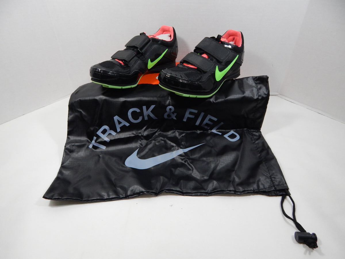Utah State Aggies Nike Zoom TJ 3 Black/Green/Hyper Punch Field Spikes Size 6.5