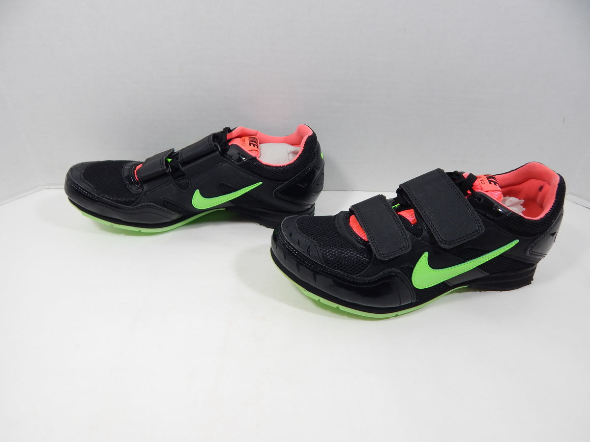 Utah State Aggies Nike Zoom TJ 3 Black/Green/Hyper Punch Field Spikes Size 6.5 Pic2