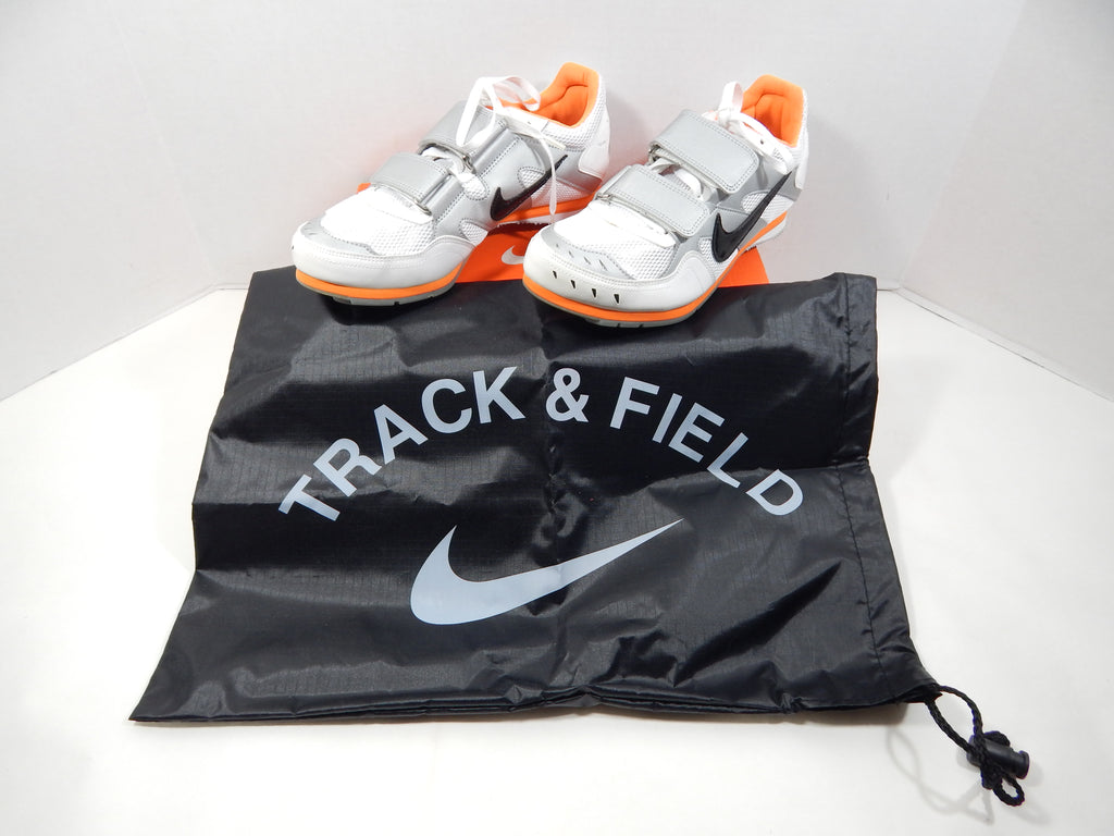Utah State Aggies Nike Zoom TJ 2 White/Black/Orange Field Spikes Size 6.5