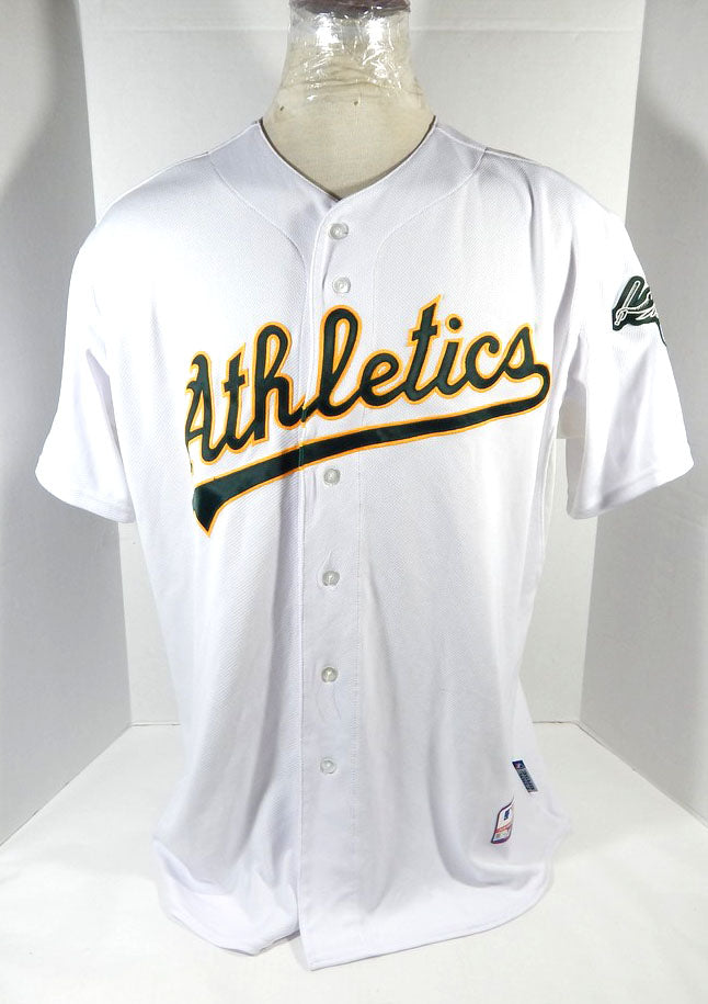 2011 Majestic Oakland A's Athletics Blank Game Issued Home Jersey White Size 52
