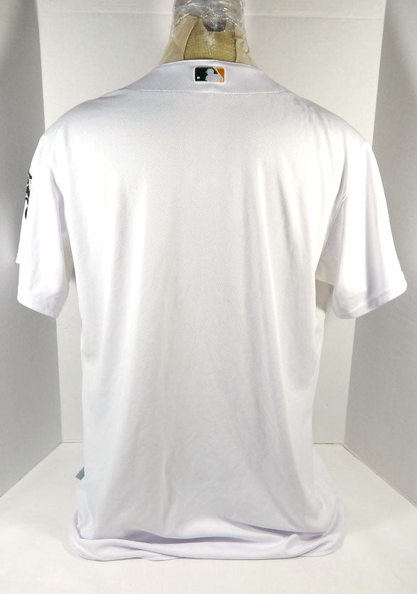 2011 Majestic Oakland A's Athletics Blank Game Issued Home Jersey White Size 52 Pic2