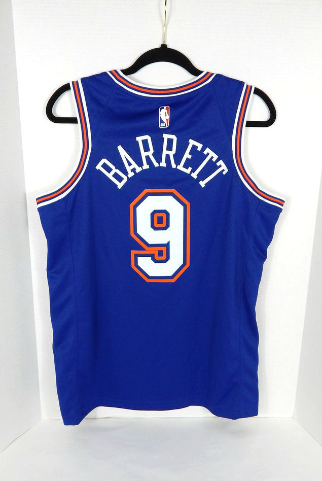 2020-21 Mens New York Knicks RJ Barrett #9 Swingman Blue Jersey Jordan 44 Pic2