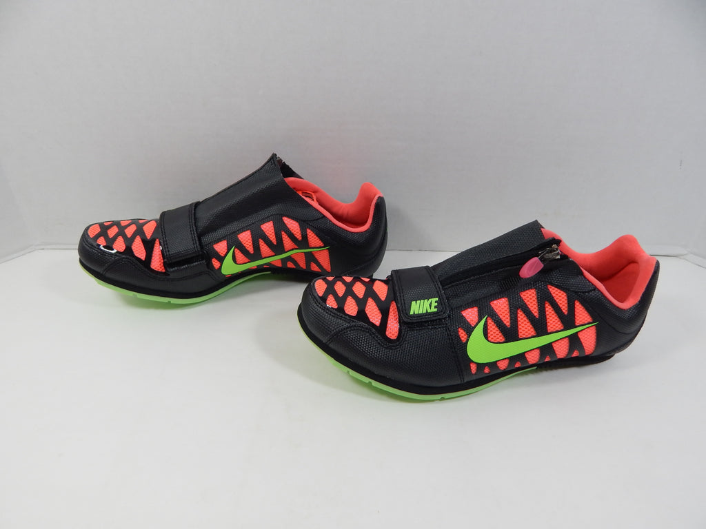 Utah State Aggies NIke Zoom LJ 4 Black/Green/Hyper Punch Field Spikes Size 5 Pic2