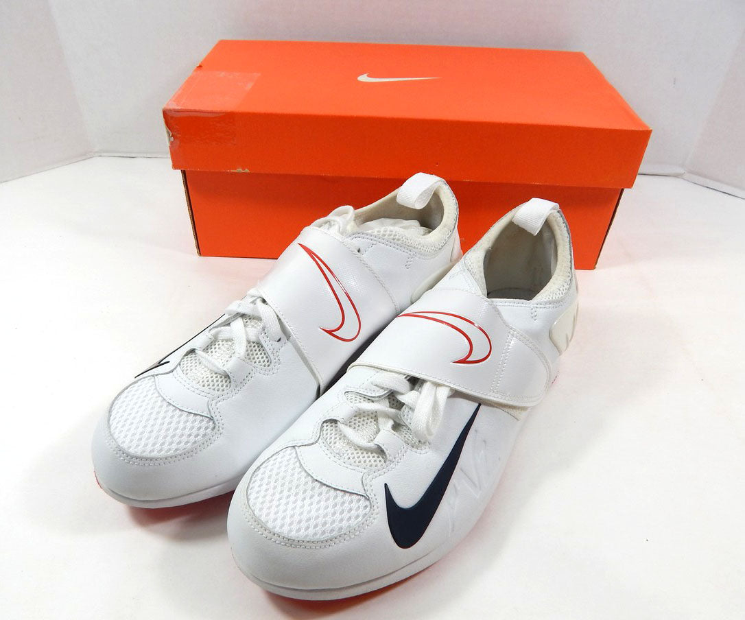 2010 Utah State Aggies Nike Zoom PV II White/Red Track and Field Spikes 7.5 Pic2