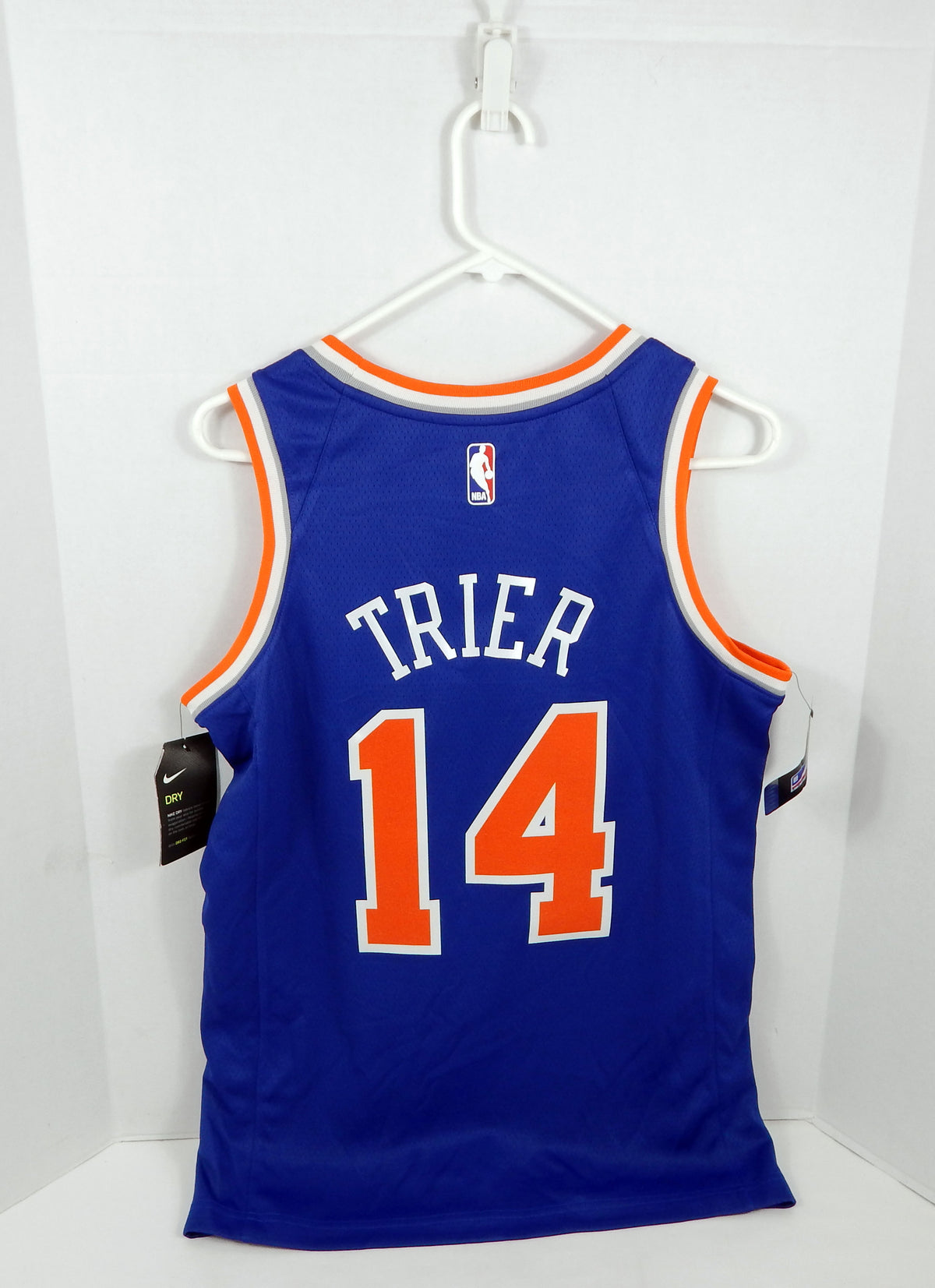 2019 Mens New York Knicks Allonzo Trier #14 Swingman Blue Jersey Nike 40 Pic2