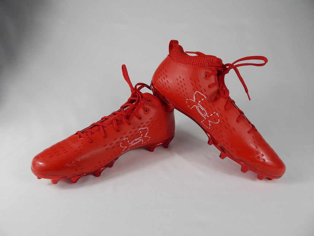 Under Armour Spot Light LowTop Texas Tech Red Football Cleats Size 14 Pic2