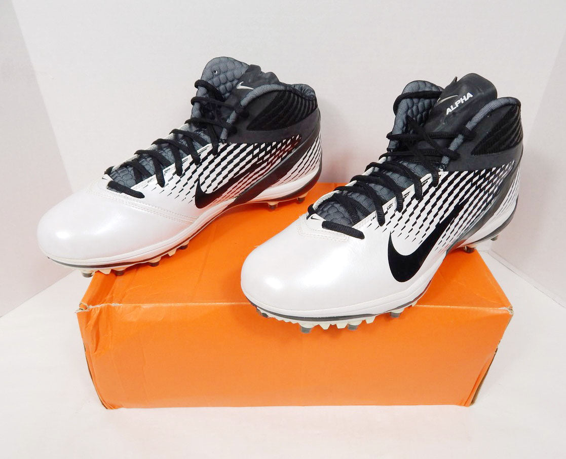 Nike Air Zoom Alpha Talon White/Navy Football Cleats Size 13
