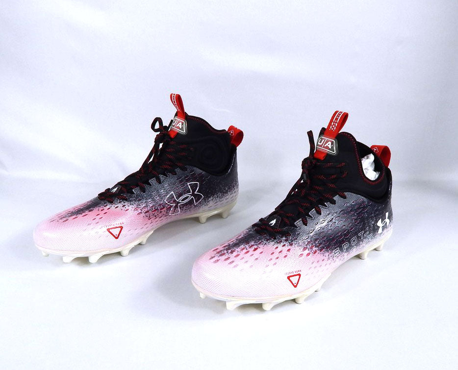 Under Armour Spot Light MC 2.0 Midtop Texas Tech Black/White Football Cleats 15