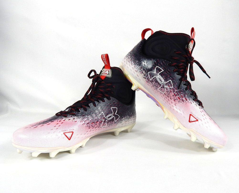 Under Armour Spot Light MC 2.0 Midtop Texas Tech Black/White Football Cleats 15 Pic2