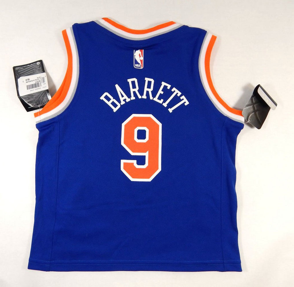 2022-23 Childrens New York Knicks RJ Barrett #9 Rep Blue Jersey Nike M Pic2