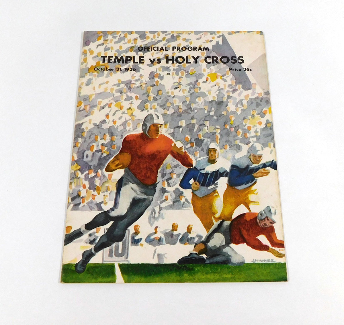 1936 Temple vs Holy Cross College Football Program 10-31-36 - DA059663