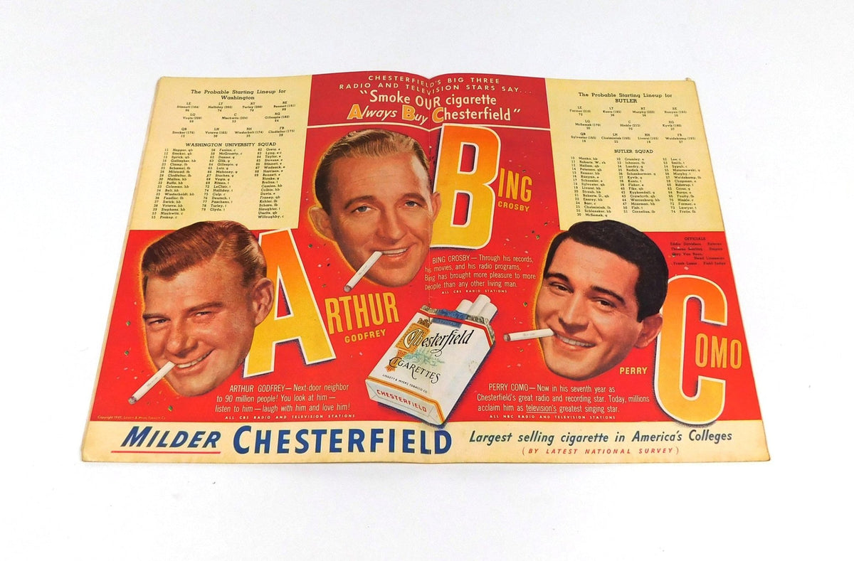1949 Washington U (St. Louis) vs Butler College Football Program 12-22-49 - DA059697