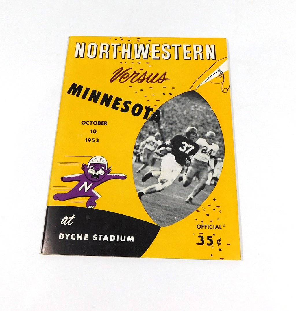 1953 Northwestern vs Minnesota College Football Program 10-10-53 - DA059705