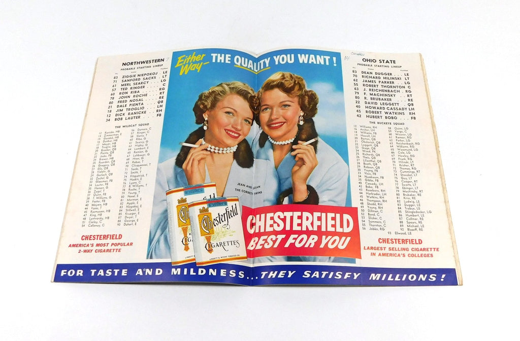 1954 Northwestern vs Ohio State College Football Program 10-30-54 - DA059700