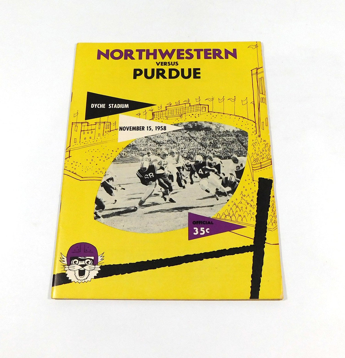 1958 Northwestern vs Purdue College Football Program 11-15-58 - DA059754