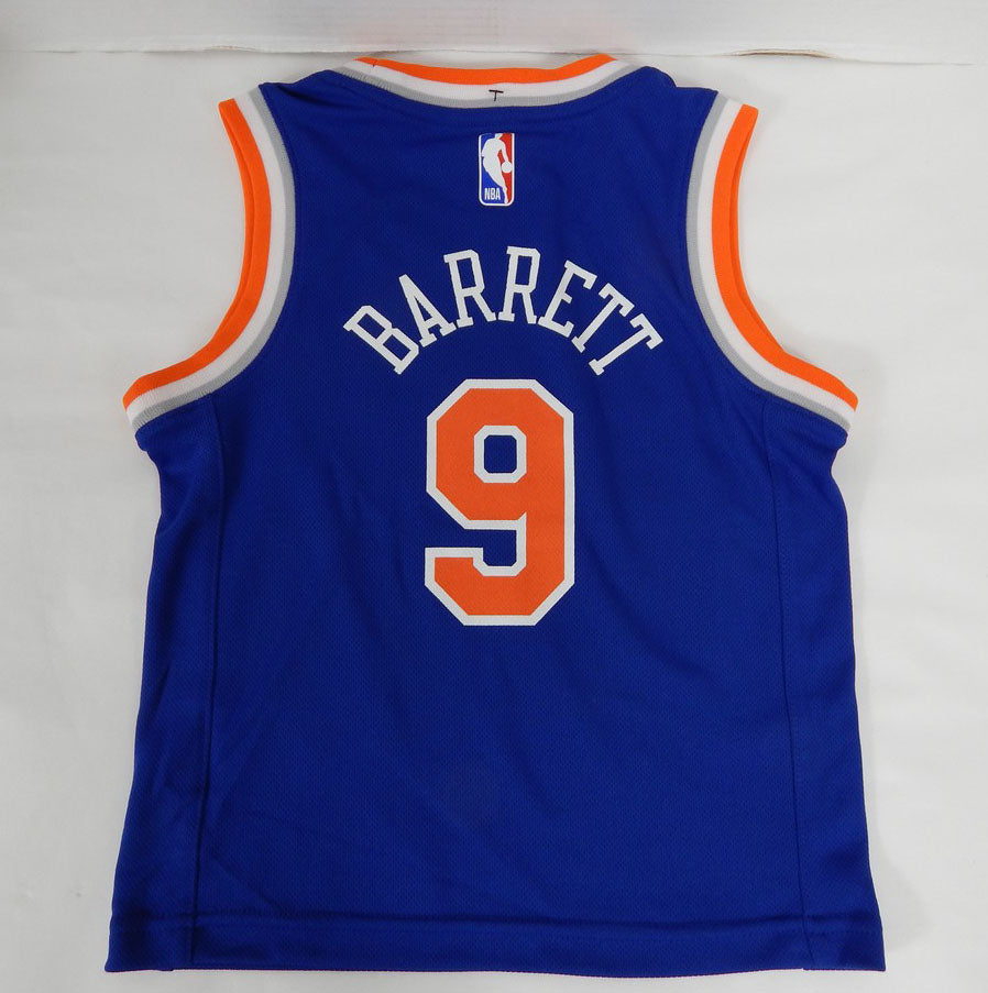 2021 Kids New York Knicks RJ Barrett #9 NBA Authentics Blue Jersey Nike S Pic2