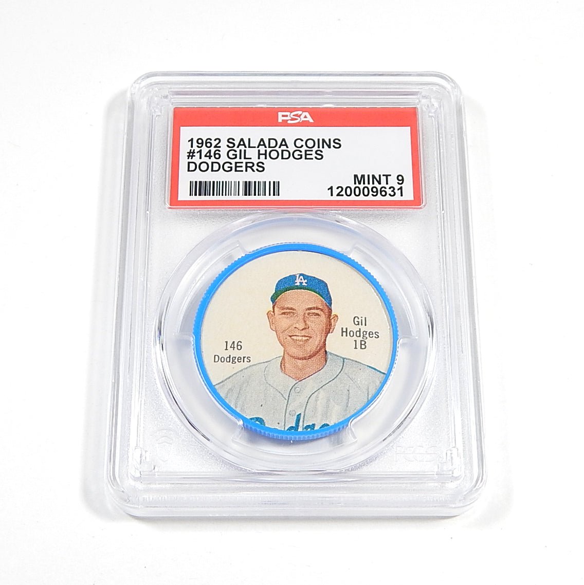 1962 Salada Coins Gil Hodges #146 Coin PSA 9 - DJ077254