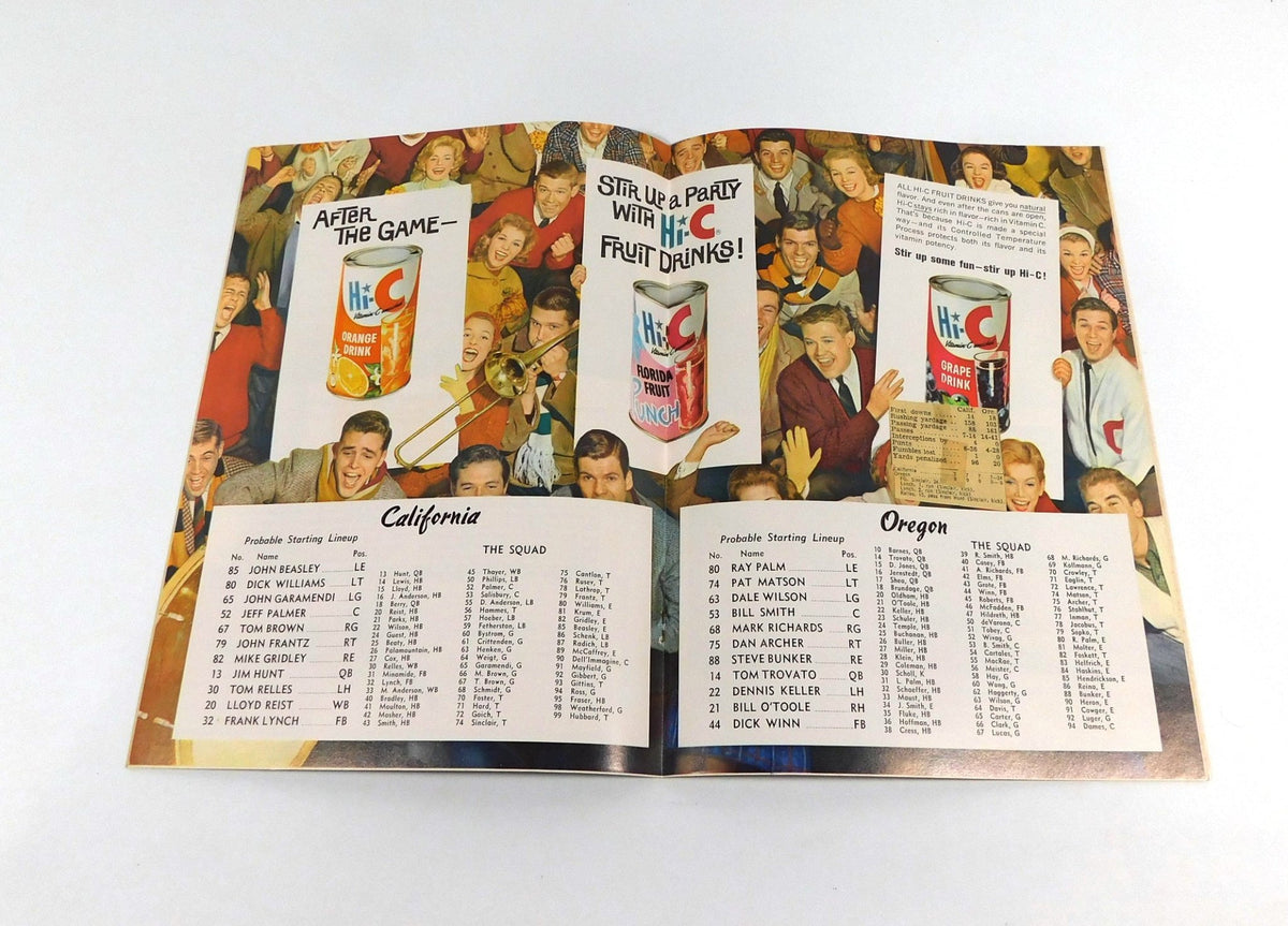 1965 California vs Oregon College Football Program 11-13-65 - DA059688