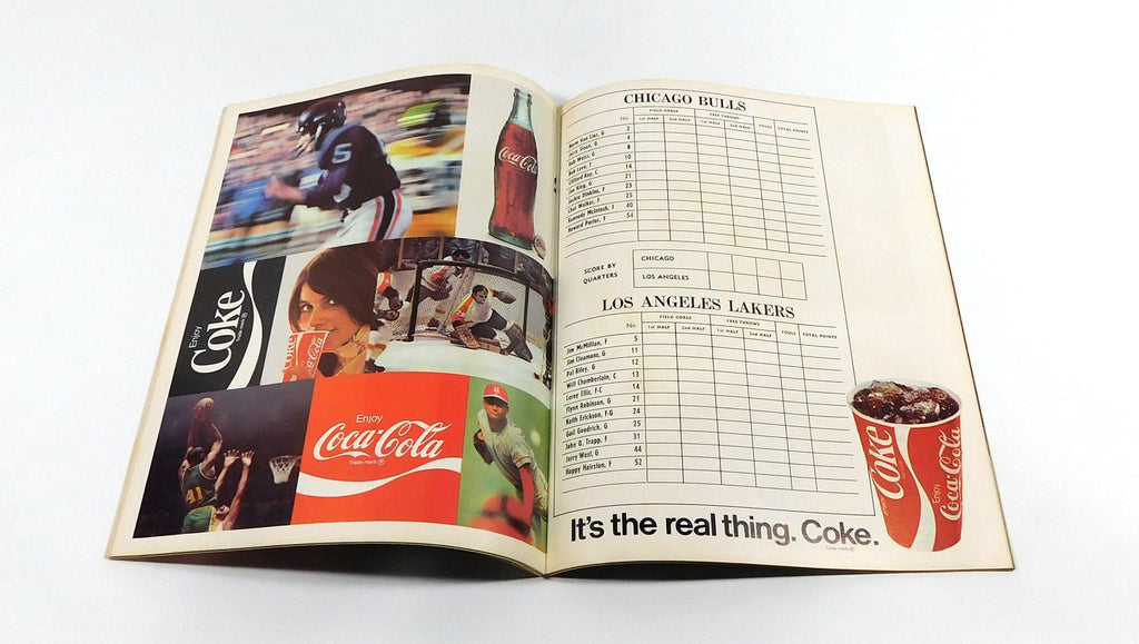 1971-72 NBA Basketball Playoff Program Chicago at Los Angeles Lakers - 204538S