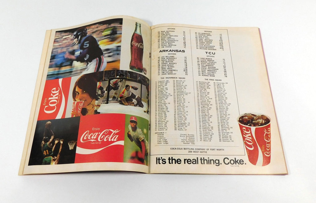 1972 TCU vs Arkansas College Football Program 10-7-72 - DA059673