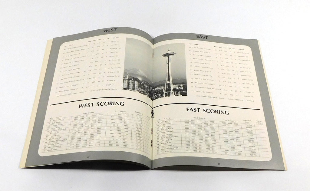 1973-74 NBA Basketball All-Star Game Program Seattle 1-15-74 - 204535S