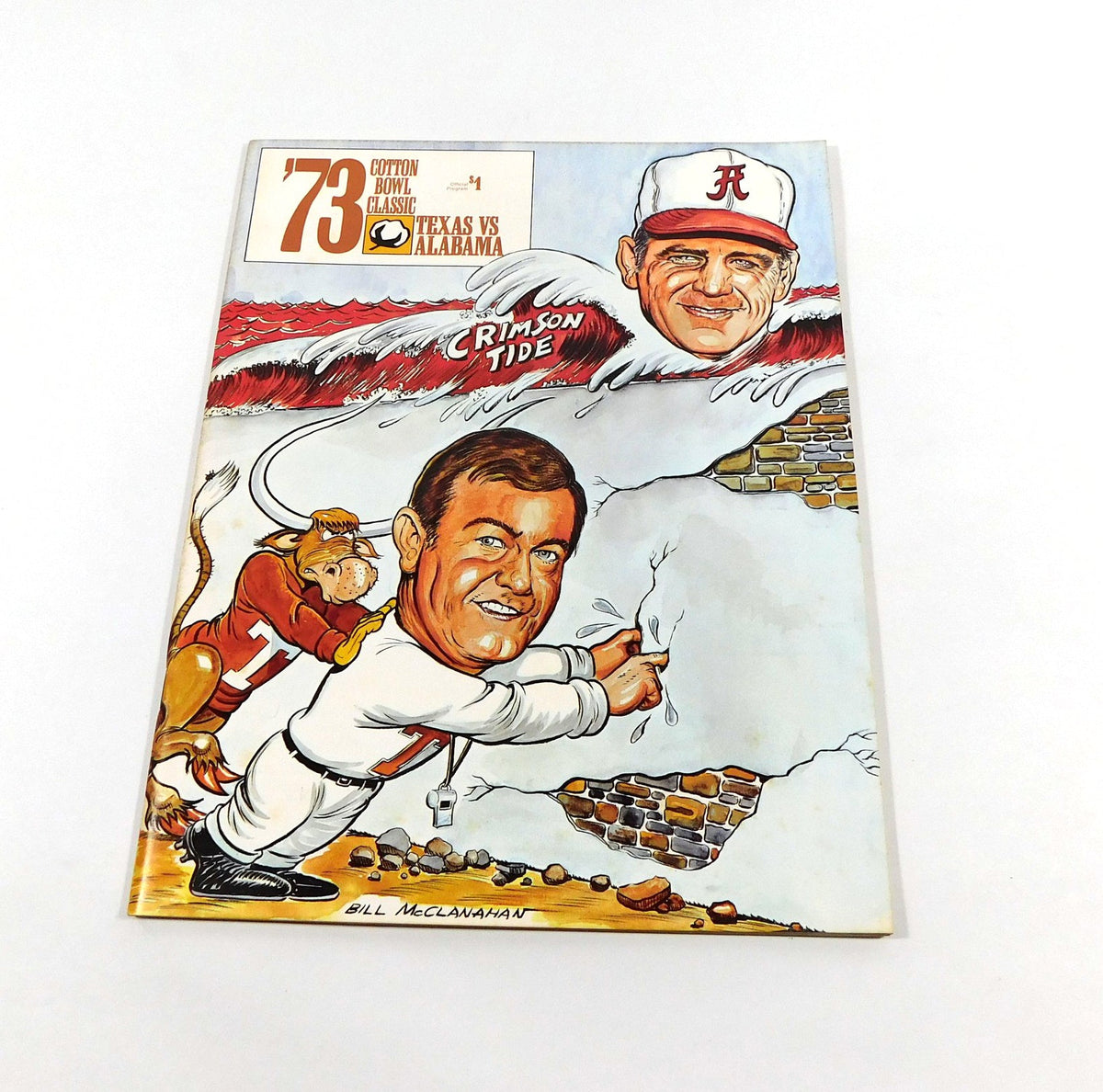 1973 Cotton Bowl Football Program Texas vs Alabama 1-1-73 - 204568S