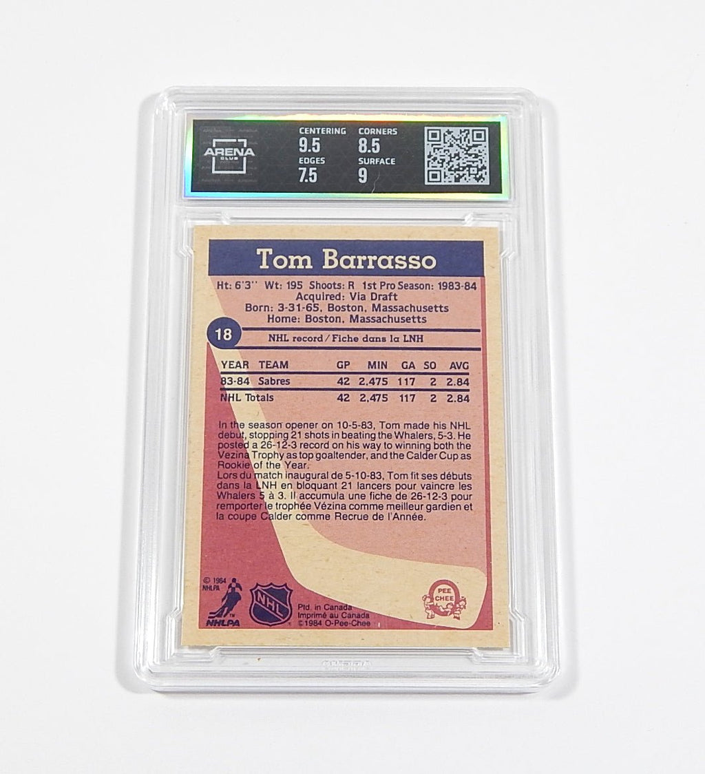 1984-85 OPC O-Pee-Chee Tom Barrasso RC #18 Rookie Arena Club 8 - DJ077303