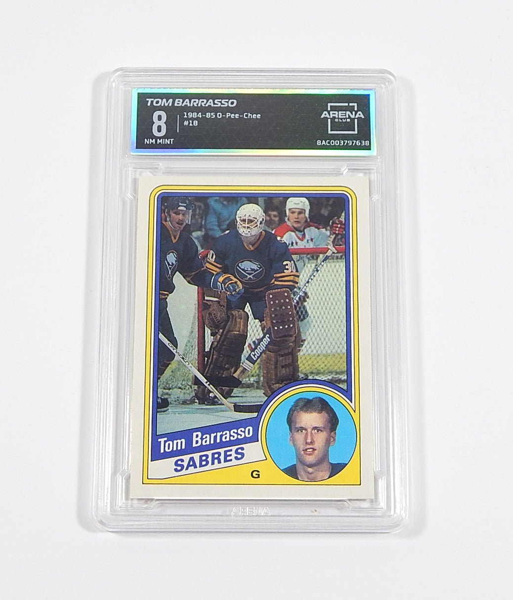 1984-85 OPC O-Pee-Chee Tom Barrasso RC #18 Rookie Arena Club 8 - DJ077303