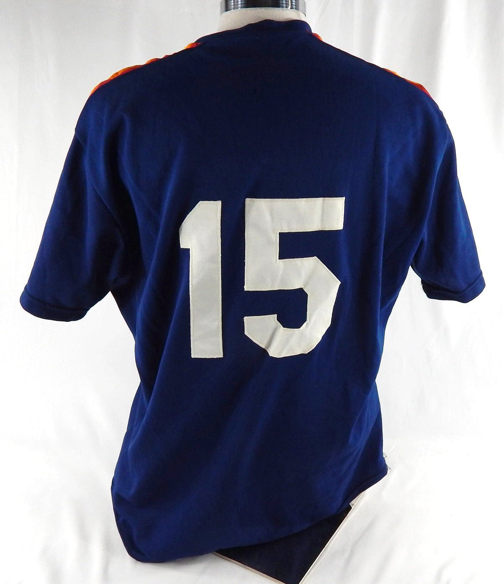 1984-93 Houston Astros #15 Game Used Navy Jersey Batting Practice NP Rem 46 948 - DP117948