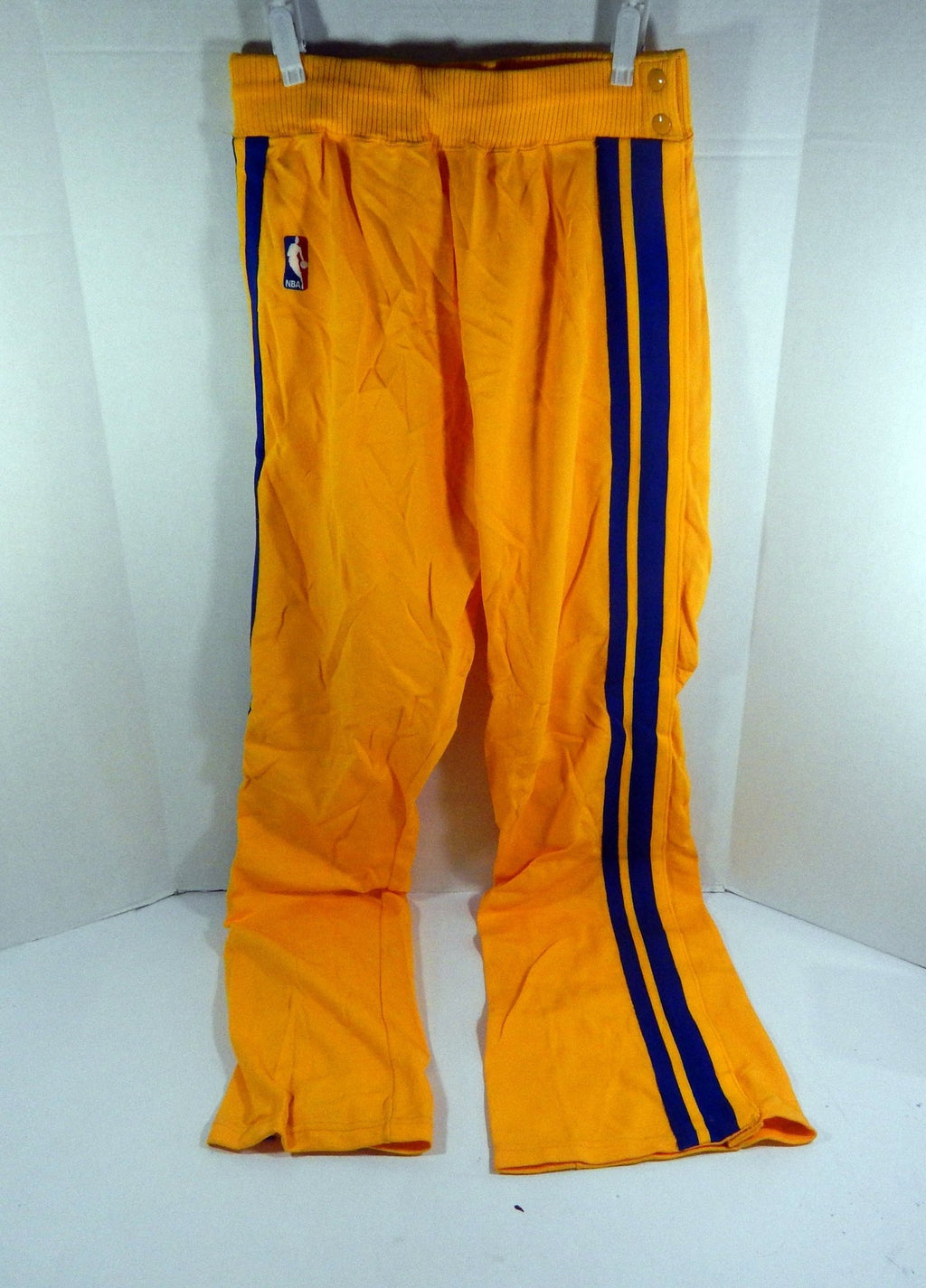 1986-87 Golden State Warriors Game Issued Yellow Pants 34 DP57009 - DP57009
