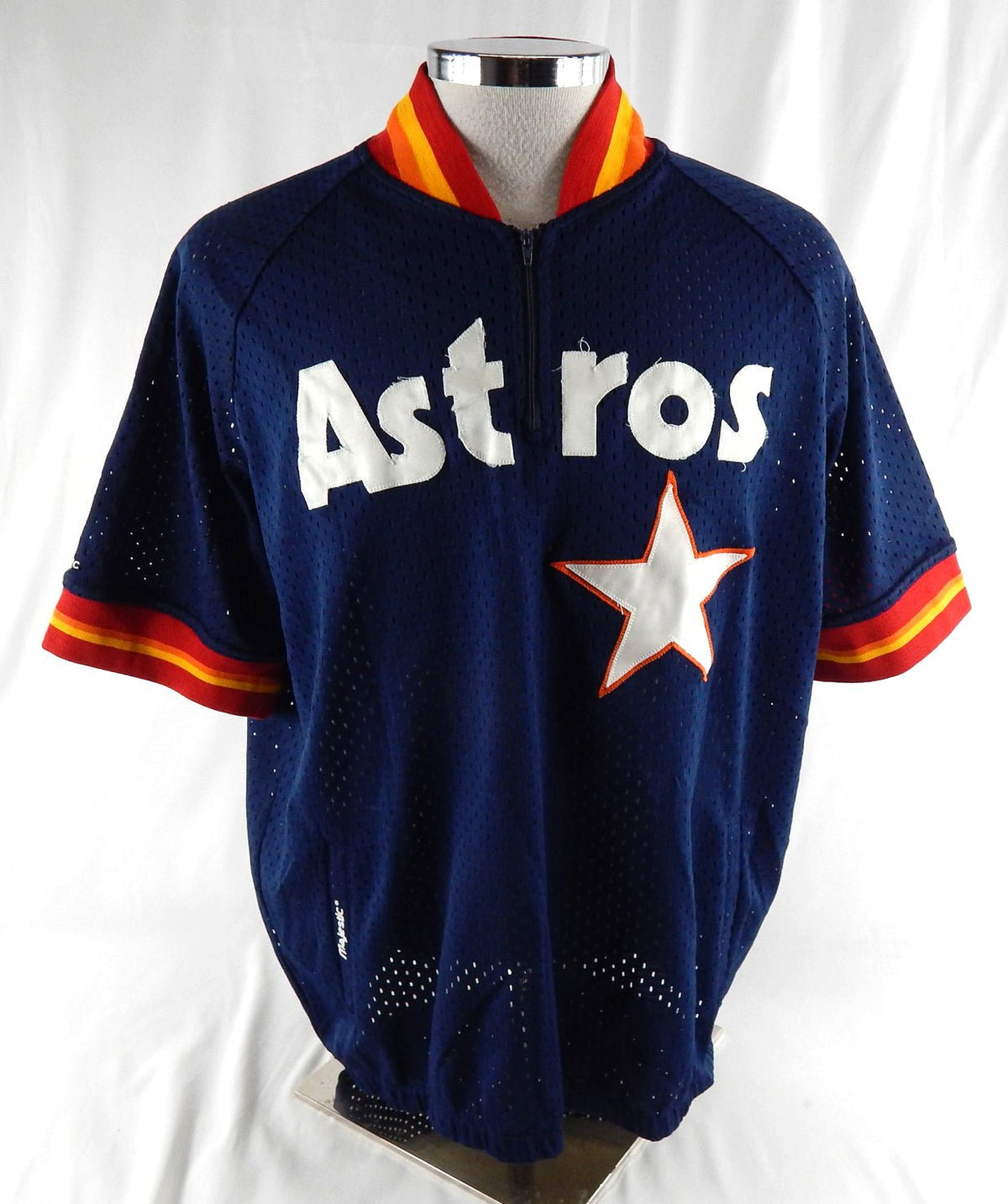 1986-92 Houston Astros #11 Game Used Navy Jersey Batting Practice XL 933 - DP117933