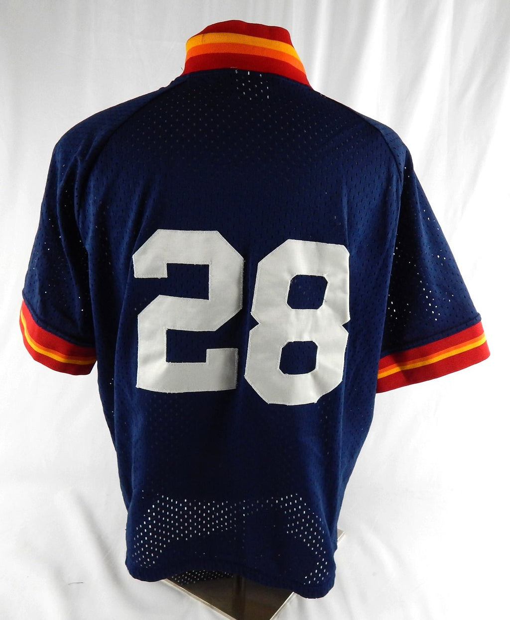 1986-92 Houston Astros #28 Game Used Navy Jersey Batting Practice XL 928 - DP117928