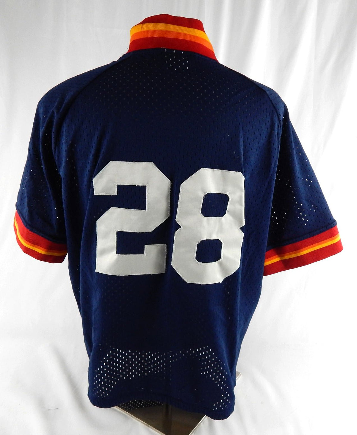 1986-92 Houston Astros #28 Game Used Navy Jersey Batting Practice XL 928 - DP117928