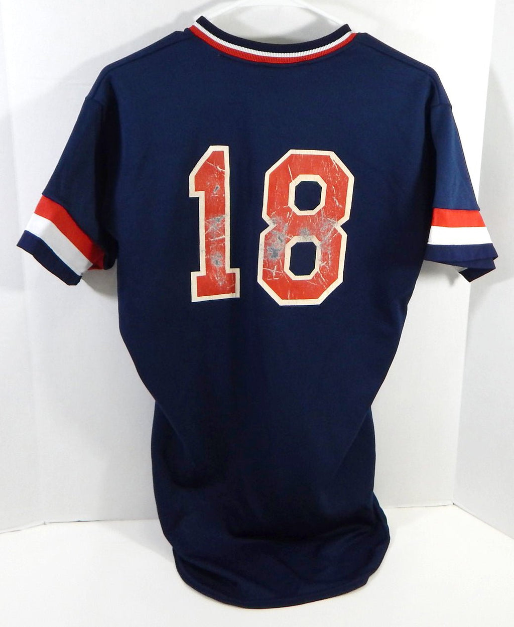 1987 California Angels #18 Game Used Navy Jersey Batting Practice 42 DP23924 - DP23924