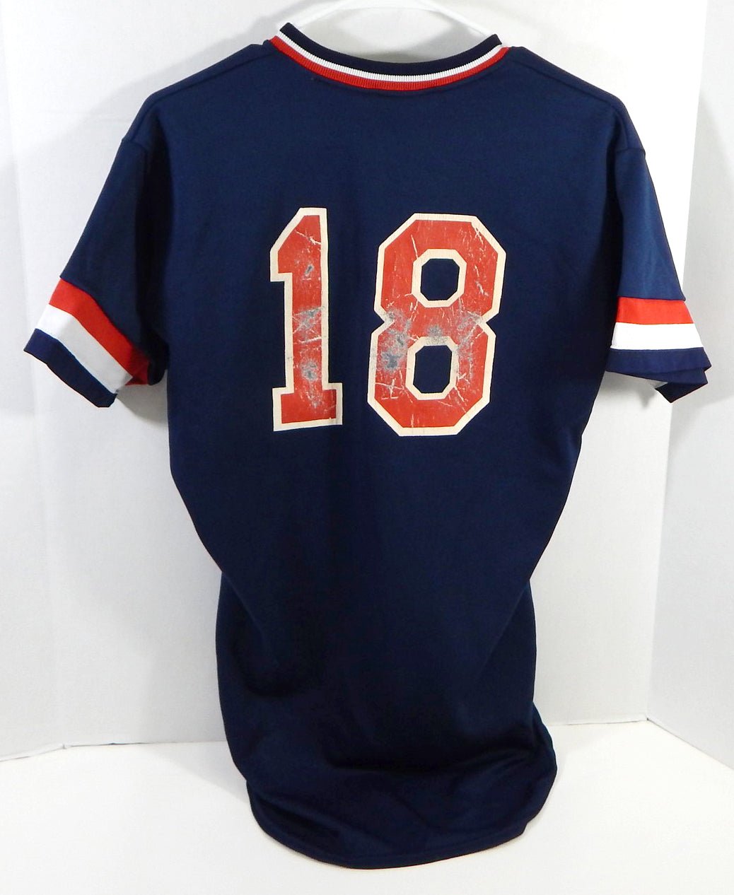 1987 California Angels #18 Game Used Navy Jersey Batting Practice 42 DP23924 - DP23924