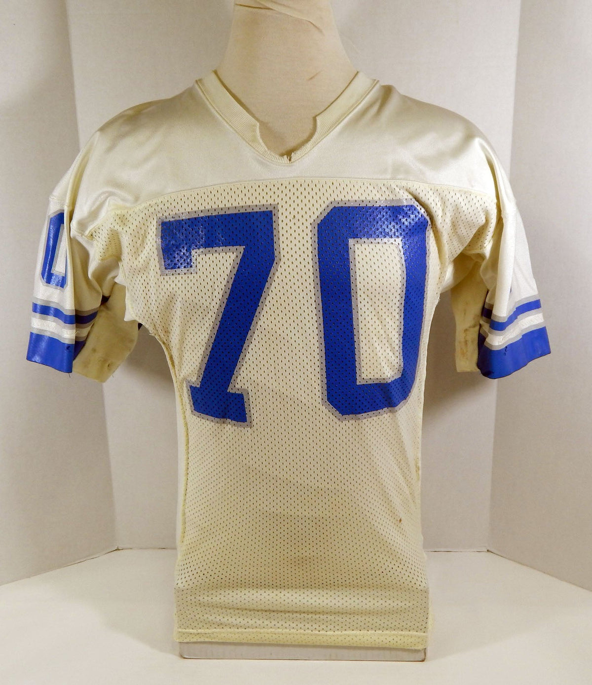 1989 Detroit Lions Chris Gambol #70 Game Used White Jersey 50 DP12785 - DP12785