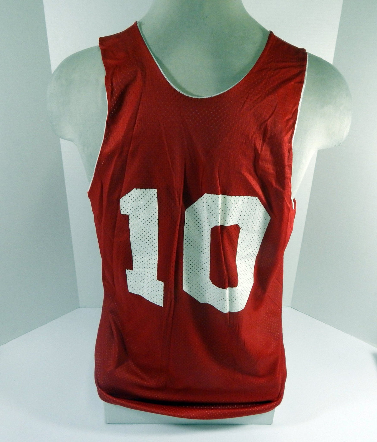 1990s Atlanta Hawks #10 Game Issued Red White Practice Jersey XL DP62030 - DP62030