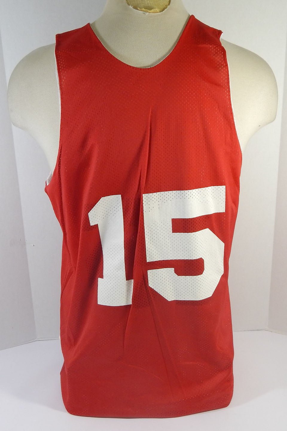 1990s Atlanta Hawks #15 Game Issued Red White Practice Jersey XL DP30020 - DP30020