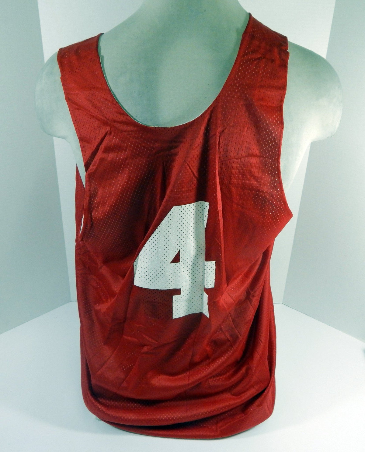 1990s Atlanta Hawks #4 Game Issued Red White Practice Jersey 2XL DP62053 - DP62053