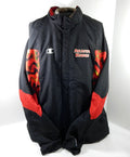 1990s Atlanta Hawks Game Issued Black Warm Up Jacket 52 DP60239 - DP60239