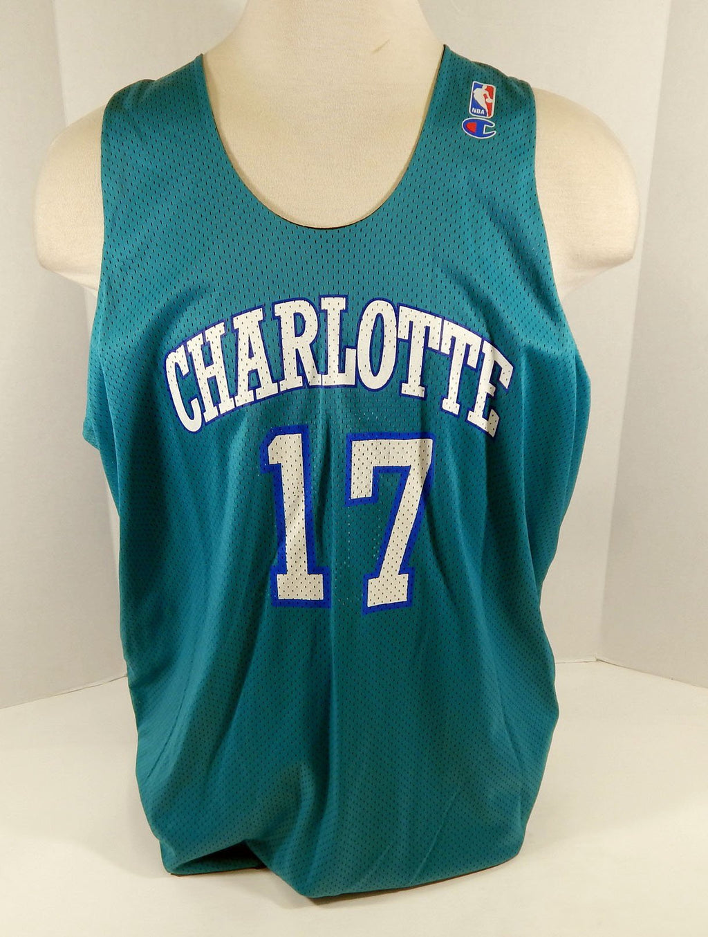 1990s Charlotte Hornets #17 Game Issued Black Reversible Practice Jersey DP15050 - DP15050