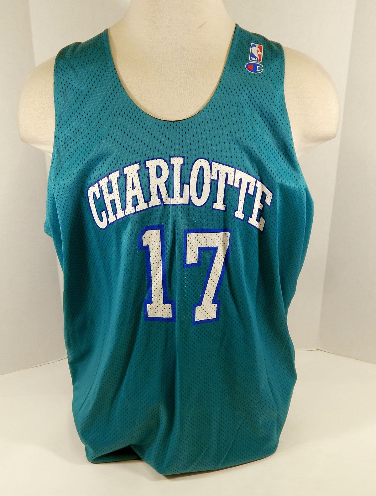 1990s Charlotte Hornets #17 Game Issued Black Reversible Practice Jersey DP15050 - DP15050