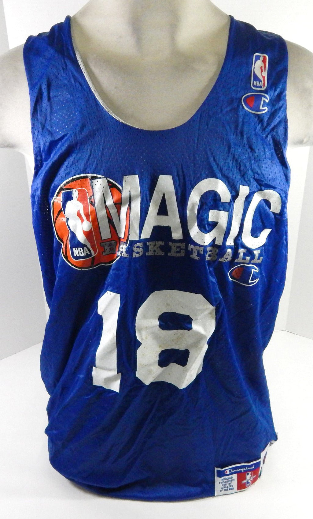 1990s Orlando Magic #18 Game Issued Blue Practice Jersey XXL DP61624 - DP61624