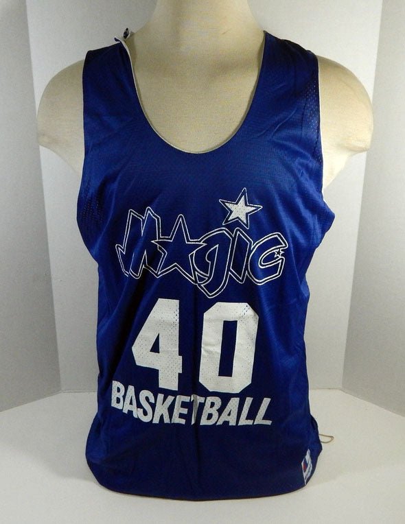 1990s Orlando Magic #40 Game Issued Blue White Reversible Practice Jersey XL 422 - DP20422