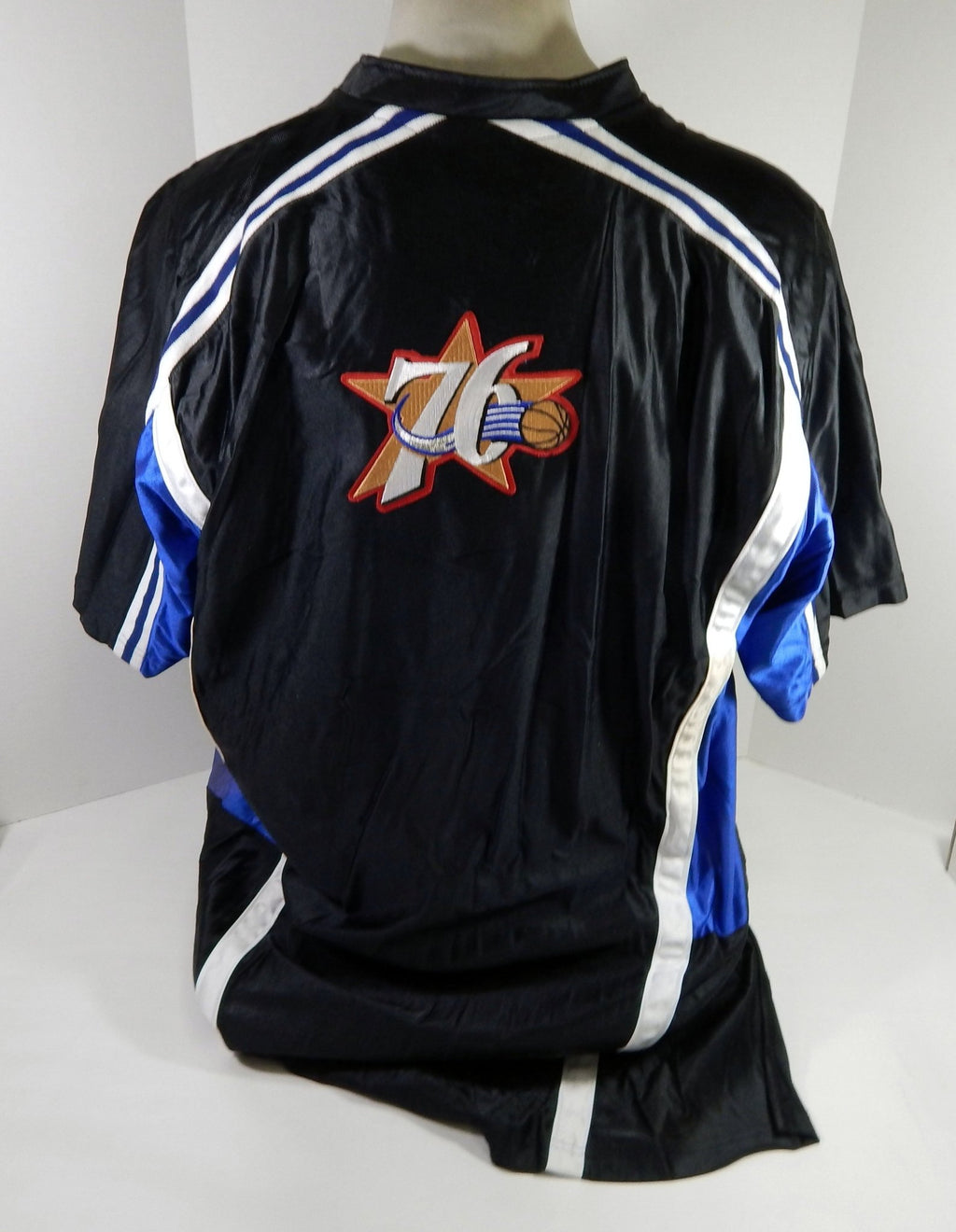 1990s Philadelphia 76ers Game Issued Black Shooting Shirt 2XL DP62828 - DP62828