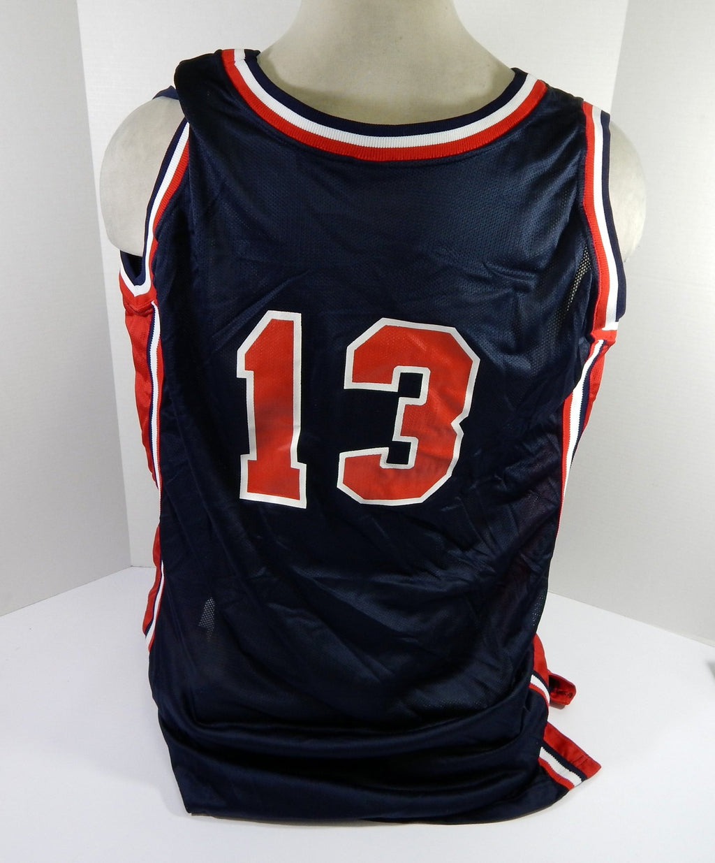 1990s Team USA Basketball #13 Game Issued Navy Jersey 24 DP55807 - DP55807