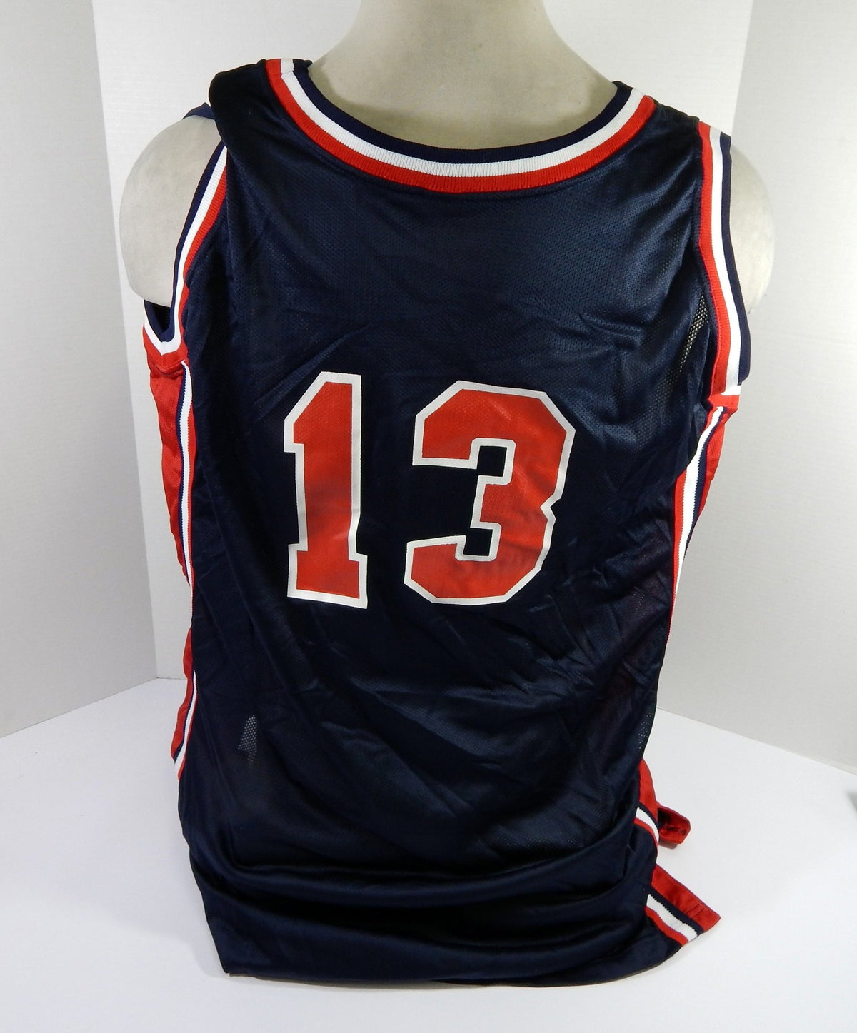 1990s Team USA Basketball #13 Game Issued Navy Jersey 24 DP55807 - DP55807