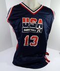 1990s Team USA Basketball #13 Game Issued Navy Jersey 24 DP55807 - DP55807