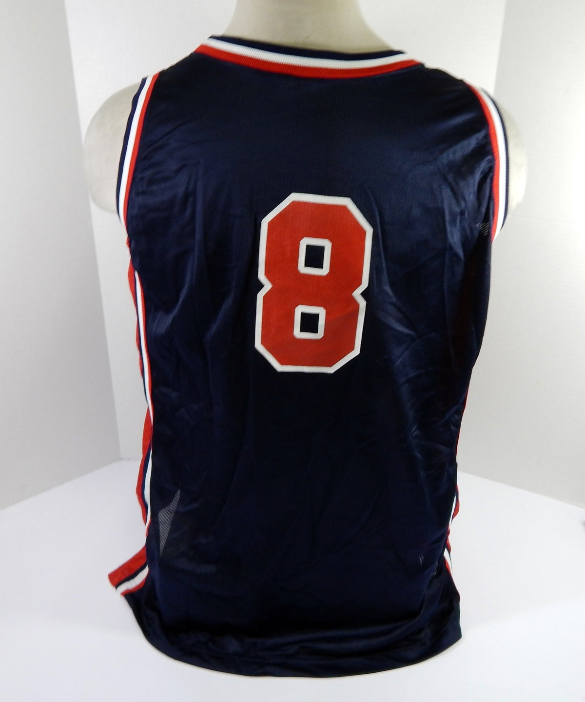 1990s Team USA Basketball #8 Game Issued Navy Jersey 20 DP55808 - DP55808